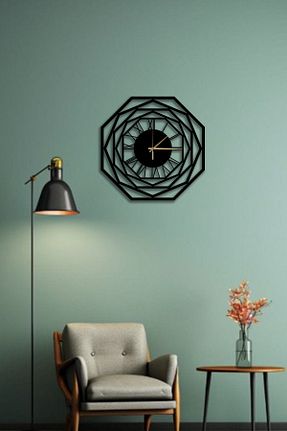 ساعت دیواری مشکی 50 * 50 SteelArtDec - کد 921077015