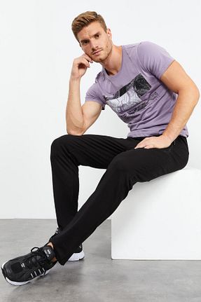 شلوار کرمگن مشکی مردانه پاچه لوله تفنگی TOMMY LIFE - کد 37611481