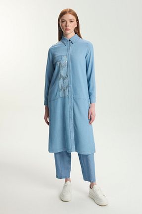 تونیک حجاب آبی جین Zühre - کد 921099839