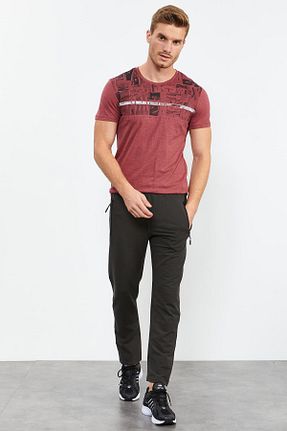 شلوار کرمگن خاکی مردانه پاچه لوله تفنگی TOMMY LIFE - کد 37611479