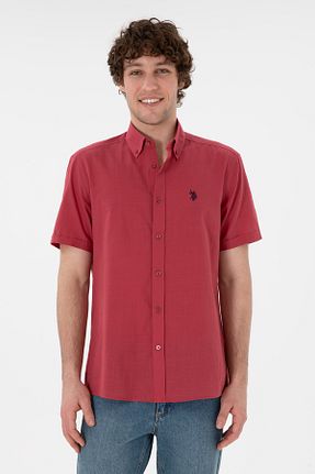 پیراهن زرشکی مردانه یقه پیراهنی U.S. Polo Assn. - کد 921097078