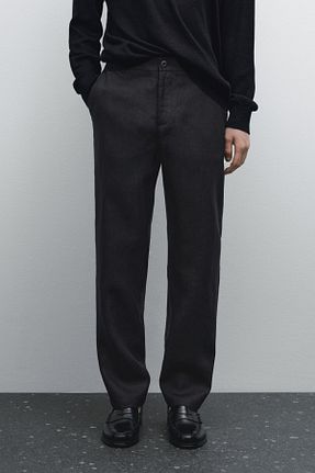 شلوار آبی مردانه کتان Massimo Dutti - کد 921089562