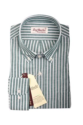 پیراهن سایز بزرگ سبز مردانه سایز بزرگ Zeg Slacks - کد 921099162