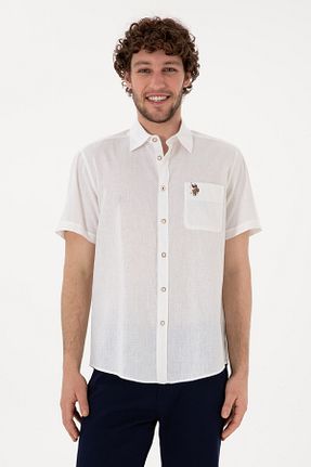 پیراهن سفید مردانه یقه پیراهنی U.S. Polo Assn. - کد 921096751