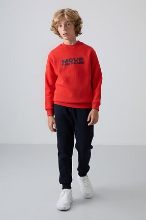 سوئیشرت قرمز بچه گانه چاپی TOMMY LIFE - کد 852964439
