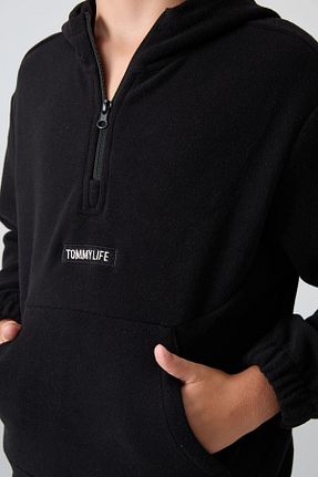 سوئیشرت مشکی بچه گانه ساده TOMMY LIFE - کد 852964552