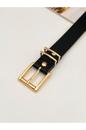 کمربند مشکی زنانه چرم مصنوعی Descoin - کد 892471337
