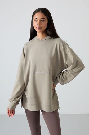 سوئیشرت بژ زنانه ساده TOMMY LIFE - کد 133091492