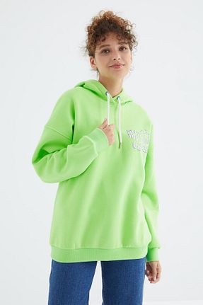 سوئیشرت سبز زنانه چاپی TOMMY LIFE - کد 382866103