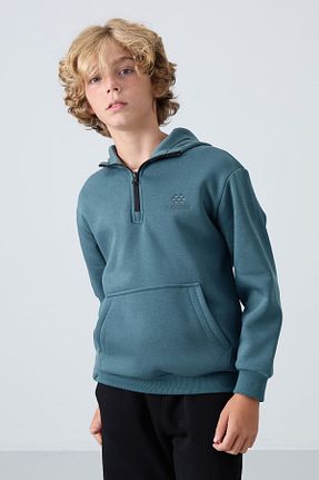 سوئیشرت سبز بچه گانه ساده TOMMY LIFE - کد 852964505