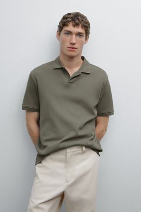 پولوشرت سبز مردانه پنبه ای Massimo Dutti - کد 897904756