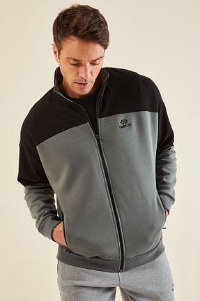 سوئیشرت خاکی مردانه ساده TOMMY LIFE - کد 789970243