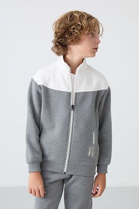 ست گرمکن طوسی بچه گانه پنبه ای TOMMY LIFE - کد 855388965