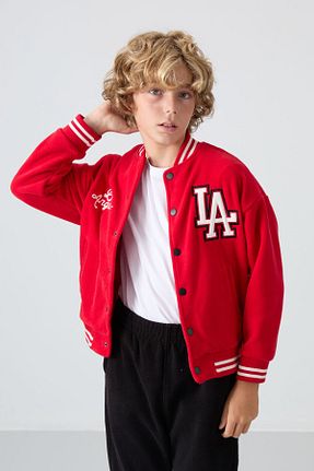 سوئیشرت قرمز بچه گانه بافت دار TOMMY LIFE - کد 852964886