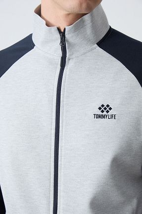 ست گرمکن طوسی مردانه پلی استر TOMMY LIFE - کد 852133156