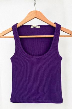 بادی بنفش زنانه یقه U bb butik basic - کد 921107072