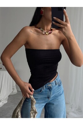 بلوز مشکی زنانه ساده mydukkan.co - کد 921112584