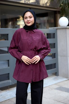 پیراهن حجاب بنفش زنانه رگولار LOCCO - کد 921139679