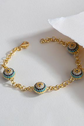 دستبند نقره طلائی زنانه 925 عیار Else Silver - کد 38629492