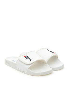 دمپائی سفید مردانه پاشنه تخت U.S. Polo Assn. - کد 921139323
