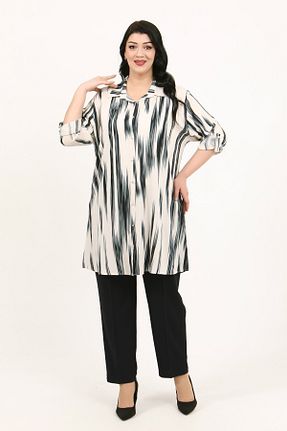تونیک سایز بزرگ خاکی زنانه بافتنی By Alba Collection - کد 921124026