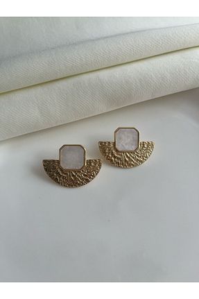 گوشواره جواهر سفید فلزی Nilsu Jewellery Accessory - کد 886351109