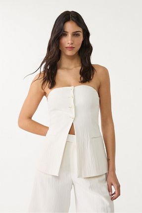 بلوز نباتی زنانه ساده Stradivarius - کد 921139082