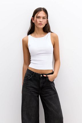 تیشرت سفید زنانه اسلیم فیت Pull & Bear - کد 900521730