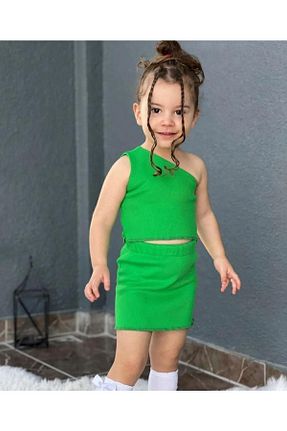 ست بالاتنه و پائین تنه زرد بچه گانه بافتنی Süslüm Kids - کد 737630134