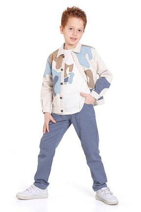 ست بالاتنه و پائین تنه بژ بچه گانه بافتنی xo kids moda - کد 921969465