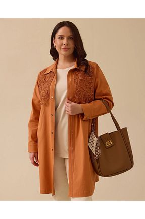 کلاه و ابایا نارنجی زنانه بافتنی SEÇİL - کد 921146875