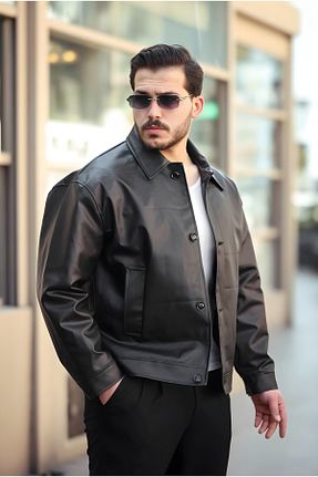 کت مشکی مردانه اورسایز Oliggopol - کد 823642067