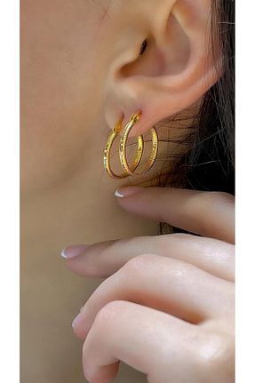 گوشواره طلا زرد زنانه 22 عیار kuyumcu nurettin - کد 835090123