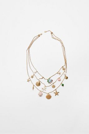 گردنبند جواهر طلائی زنانه Stradivarius - کد 921180258