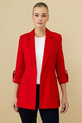 کت قرمز زنانه رگولار Ekol - کد 921167415