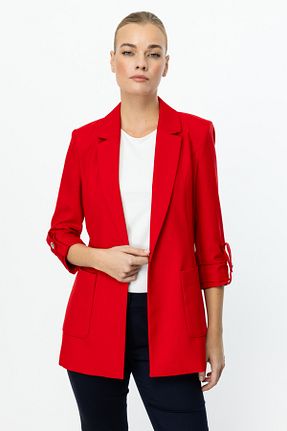 کت قرمز زنانه رگولار Ekol - کد 921167415