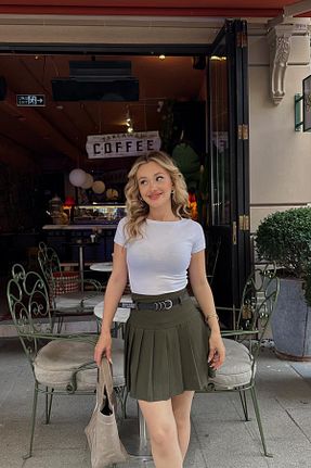 شلوارک و برمودا خاکی زنانه شلوارک دامنی mylove - کد 922024919