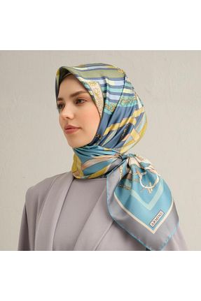 شال آبی زنانه ابریشم Armine - کد 922027015