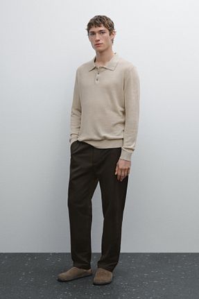 پلیور طوسی مردانه رگولار Massimo Dutti - کد 902673693