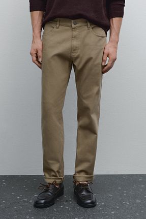 شلوار جین قهوه ای مردانه پنبه ای Massimo Dutti - کد 898557465