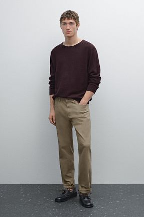 شلوار جین قهوه ای مردانه پنبه ای Massimo Dutti - کد 898557465