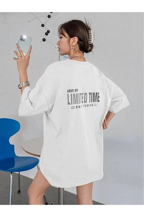 تیشرت سفید زنانه اورسایز WEARTEX - کد 921199445