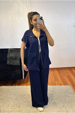 ست بالاتنه و پائین تنه آبی زنانه SHINE STYLE - کد 921203948