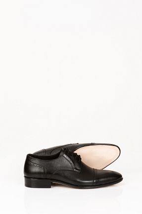 کفش کلاسیک مشکی مردانه چرم خالص SVMSHOES - کد 921229642