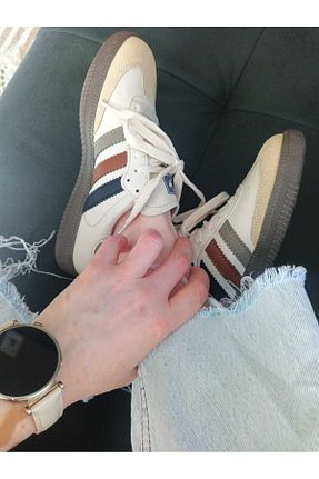 کفش اسنیکر بژ زنانه بند دار ARONA - کد 901198422