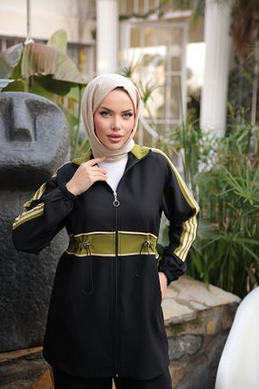 ست بالاتنه و پائین تنه حجاب مشکی زنانه رگولار Wovi - کد 902876545
