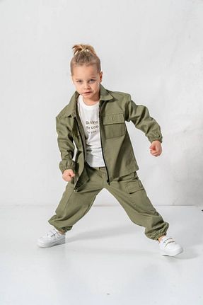 ست بالاتنه و پائین تنه خاکی بچه گانه بافتنی MeaShop - کد 905016129