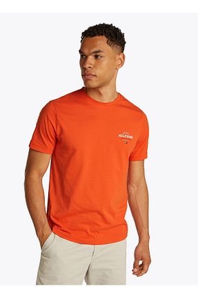 تیشرت نارنجی مردانه یقه دوچرخه Tommy Hilfiger - کد 921254580