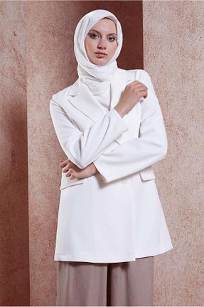 کت حجاب سفید زنانه رگولار Alvina - کد 846355679