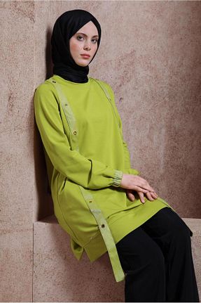 تونیک حجاب سبز زنانه پنبه پلی استر Alvina - کد 822672096